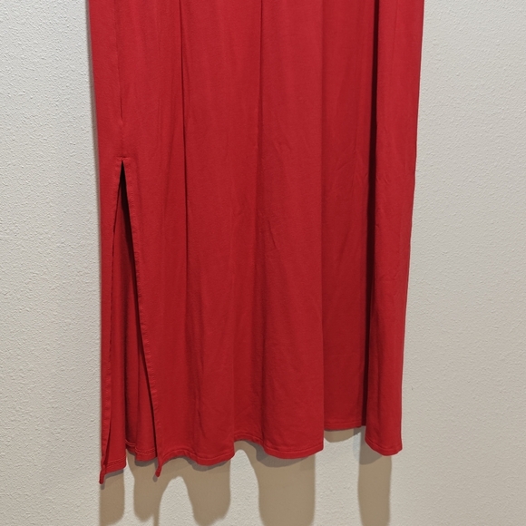 J. Jill Maxi Dress Medium Wearever Collection Red Romantic Flowy Boxy - Picture 5 of 8